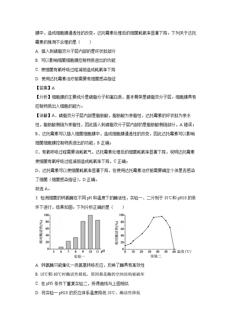 北京市东城区2024—2025学年高三上学期期末统一检测生物试题（解析版）第2页