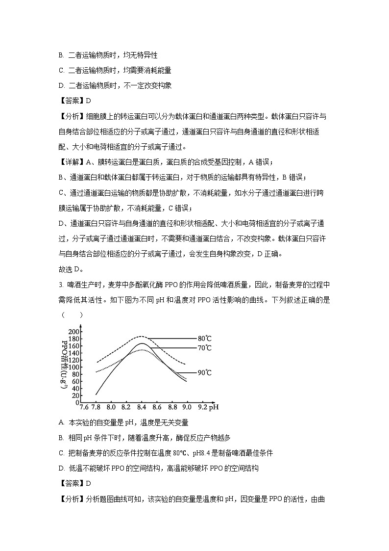 2025届河北省邯郸市高三第一次大联考模拟预测考试生物试卷（解析版）第2页