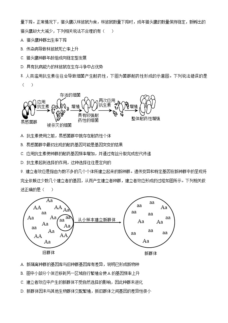 湖南省岳阳市汨罗市第一中学2024-2025学年高二下学期开学考试生物试题（原卷版）第3页