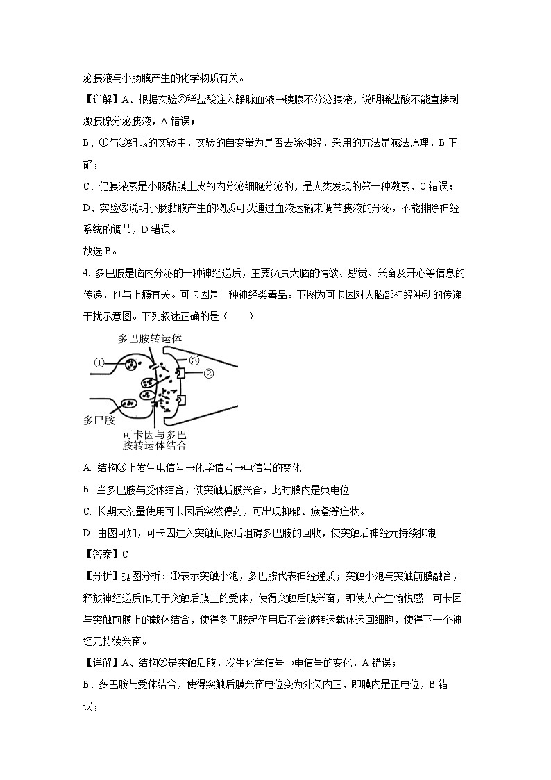 天津市部分区2024-2025学年高二(上)1月期末生物试卷（解析版）第3页