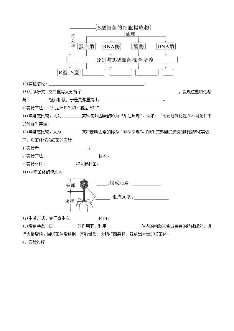 人教版高中生物必修二第3章《基因的本质》（单元知识清单）（默写版）第2页