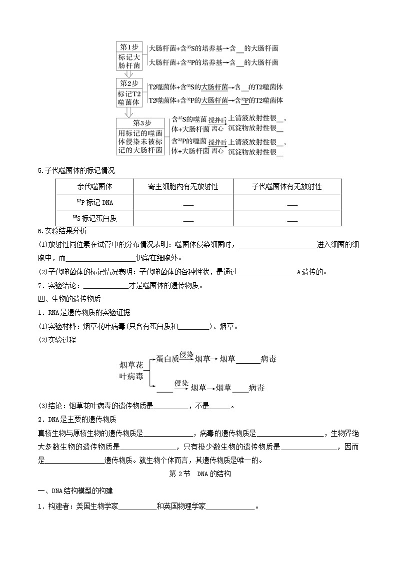 人教版高中生物必修二第3章《基因的本质》（单元知识清单）（默写版）第3页