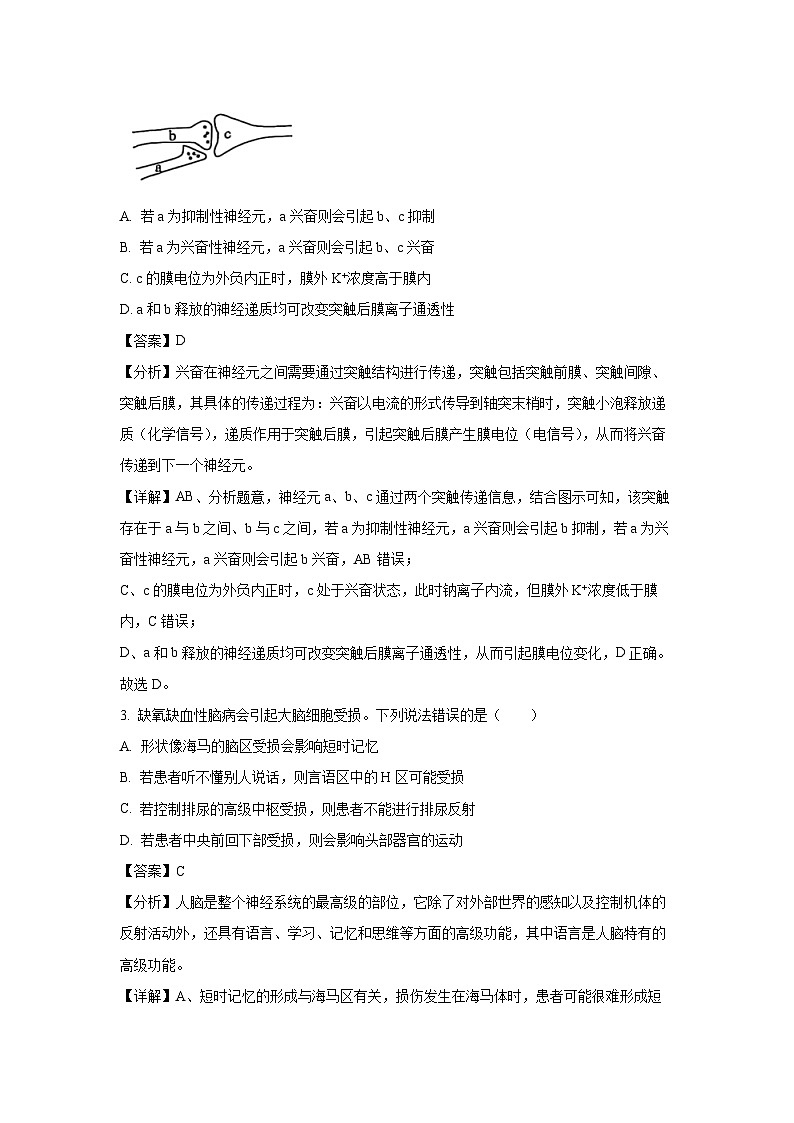 山东省潍坊市2024-2025学年高二上学期期末生物试题（解析版）第2页