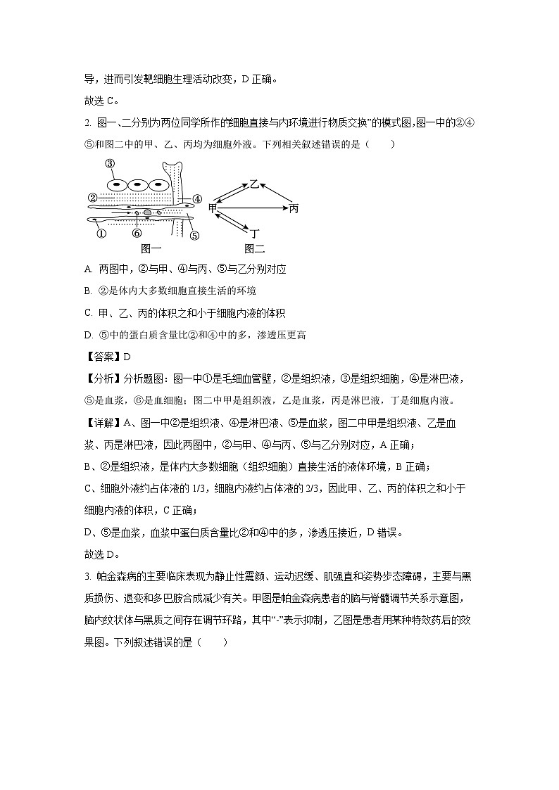 陕西省西安市部分学校联考2024-2025学年高二上学期1月期末生物试题（解析版）第2页