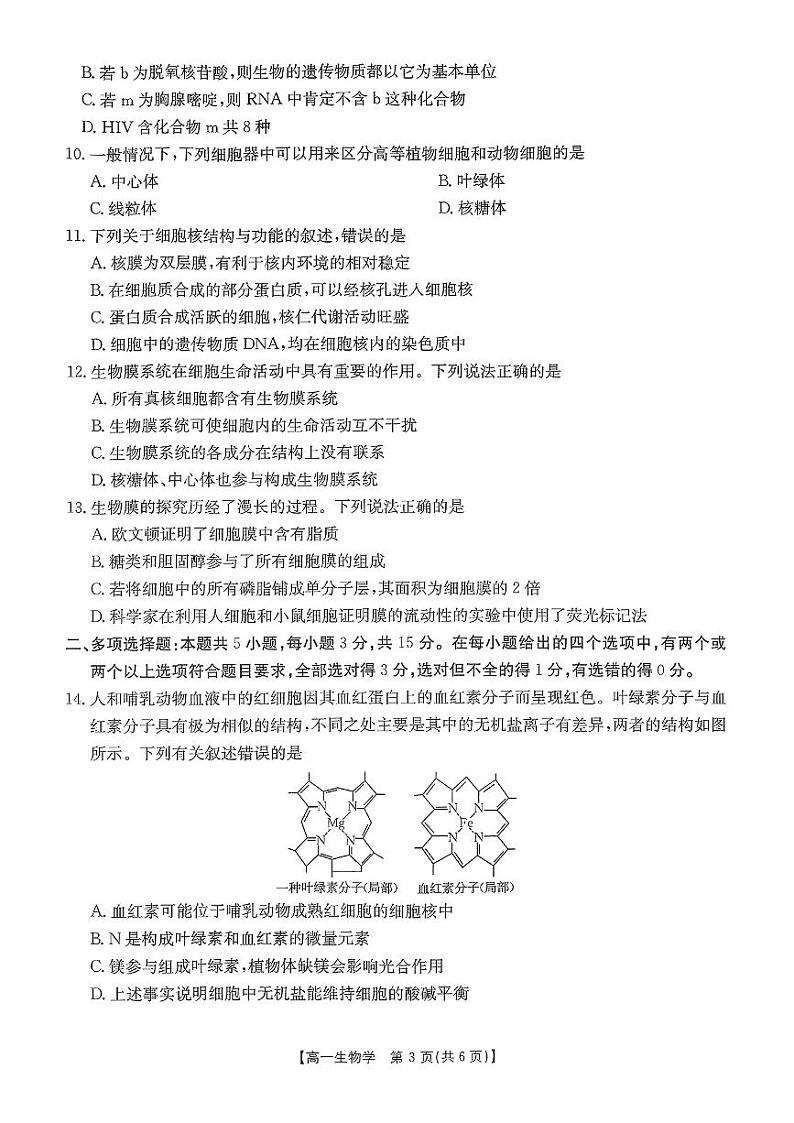 生物试卷第3页
