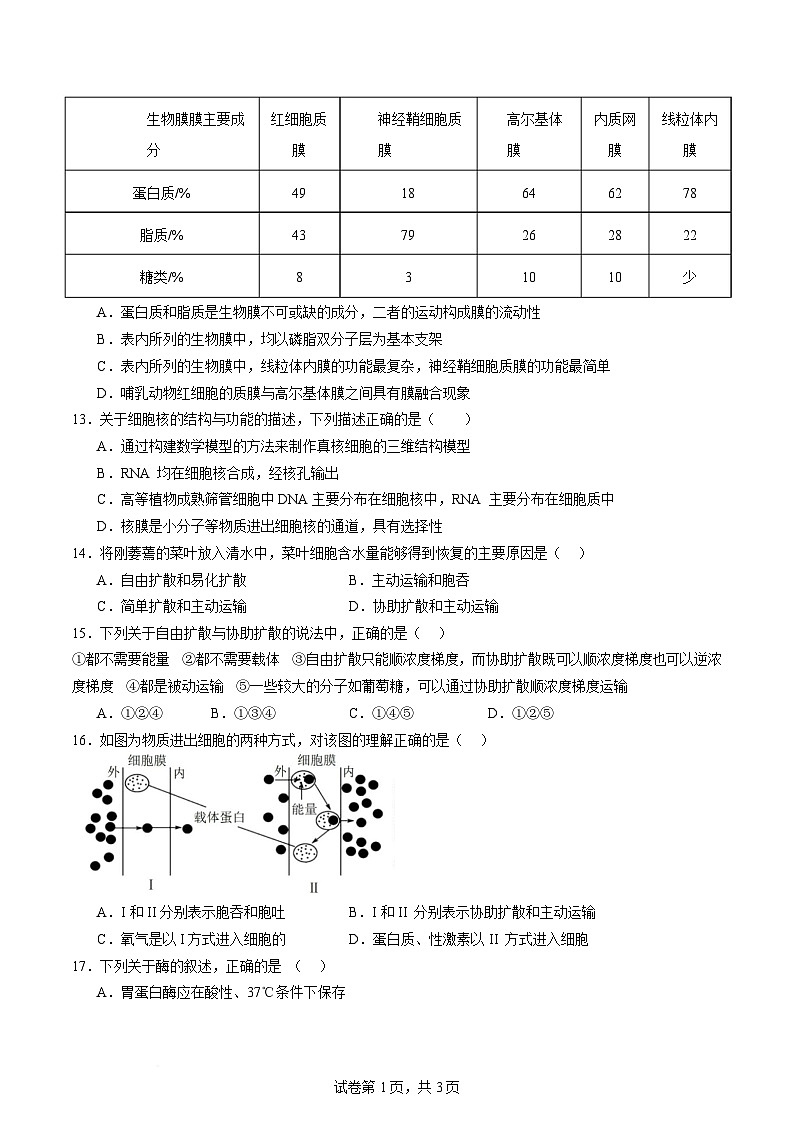 河北省石家庄市重点高中2024-2025学年高一下学期2月开学考试生物试题含答案第3页