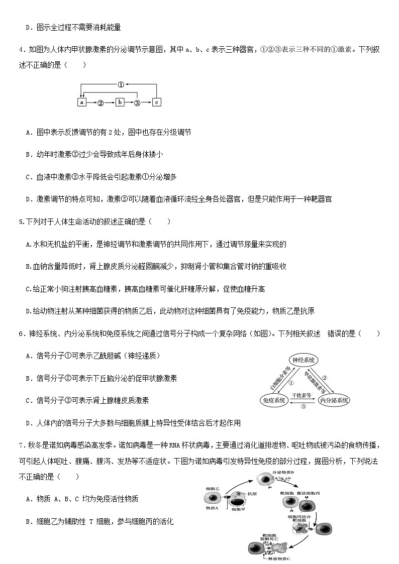 山西省晋中市重点高中2024-2025学年高二下学期学业水平检测（开学）生物试题含答案第2页