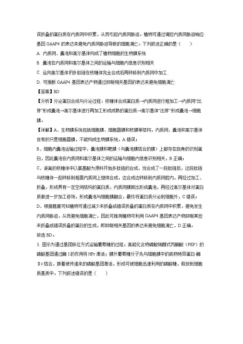 山东省济宁市2024-2025学年高三(上)1月期末考试生物试卷（解析版）第2页