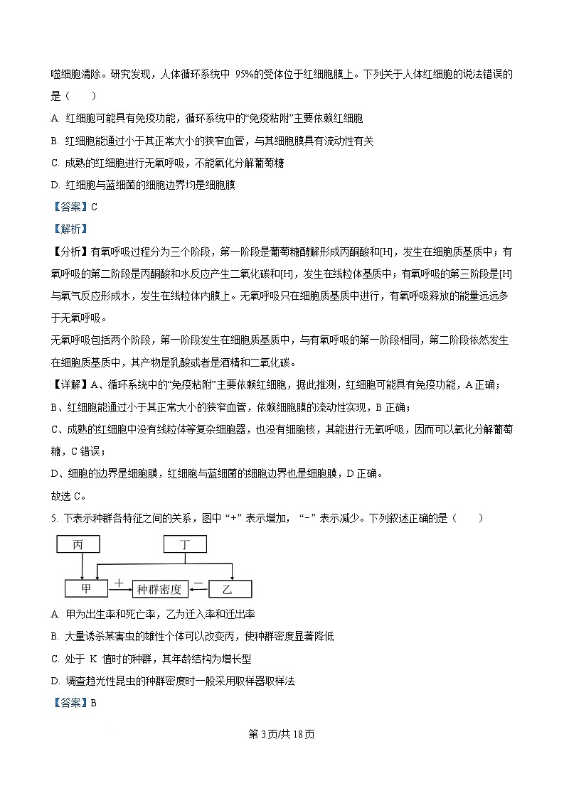 湖南省岳阳市岳阳县第一中学2024-2025学年高二下学期开学生物试题含解析第3页