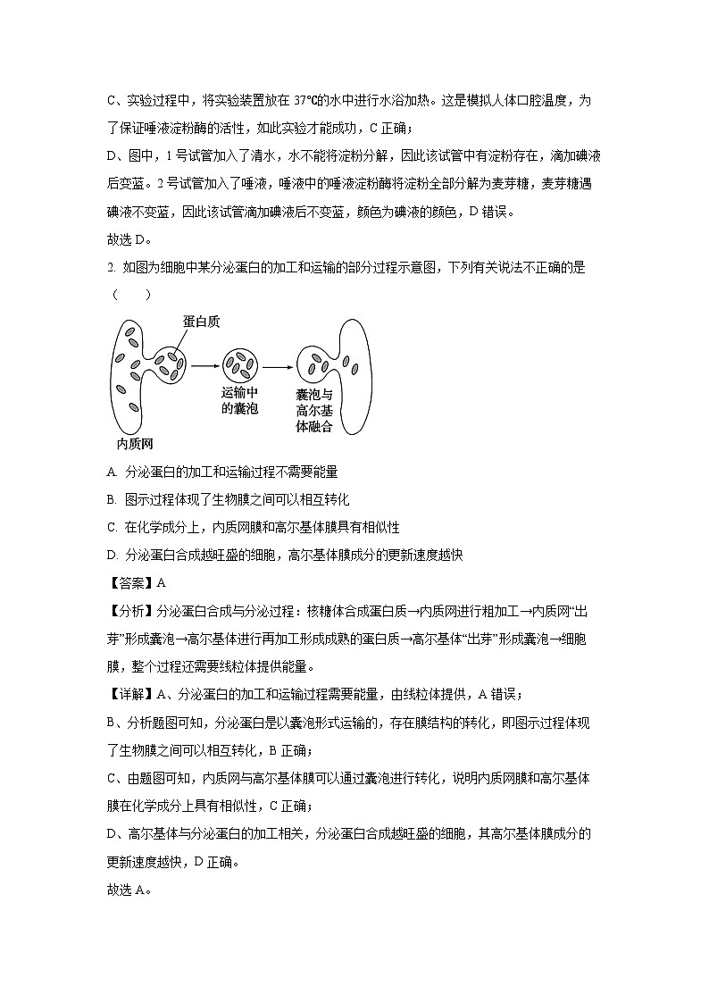 广西2024-2025学年高三(上)9月联考生物试卷（解析版）第2页