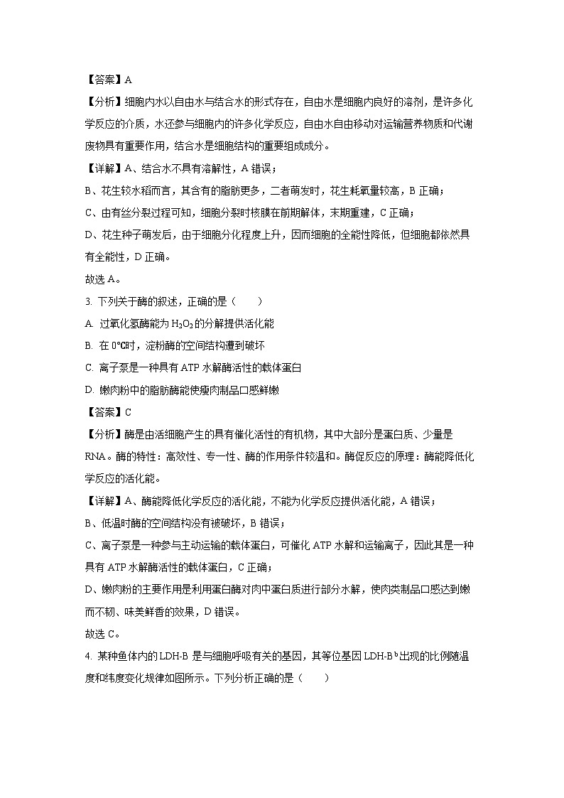 河北省唐山市2024-2025学年高三(上)1月期末考试生物试卷（解析版）第2页