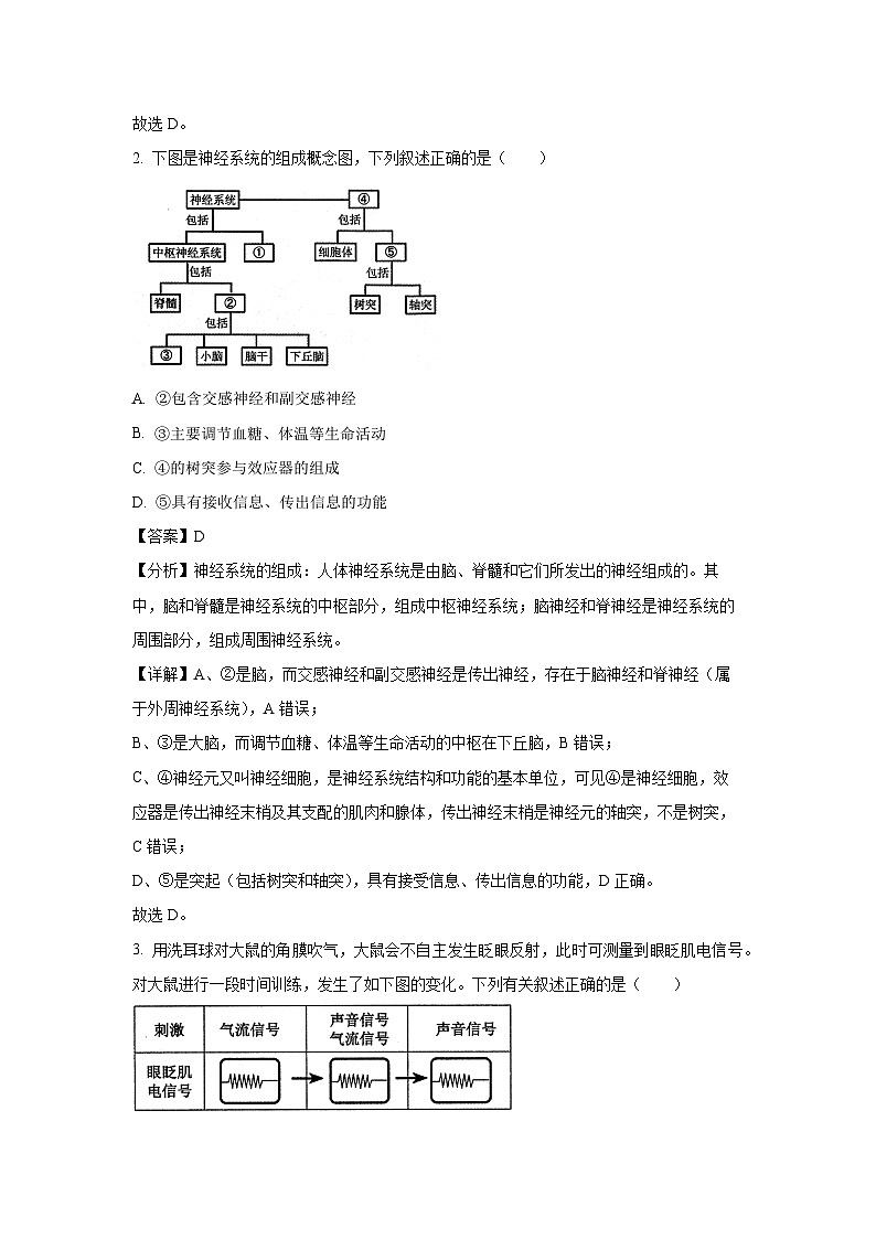 河南省郑州市2024-2025学年高二上期期末考试生物试卷（解析版）第2页