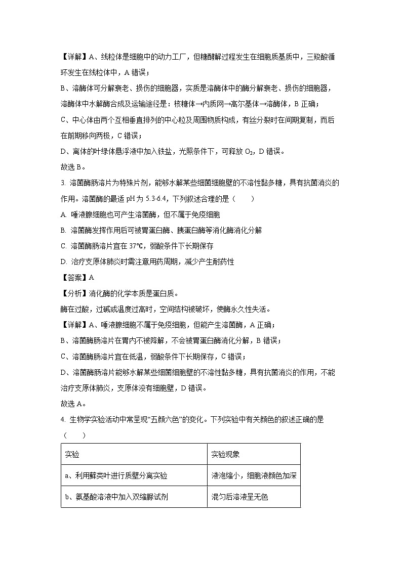 江苏省苏州市四校联考2024-2025学年高三(上)12月月考生物试卷（解析版）第2页