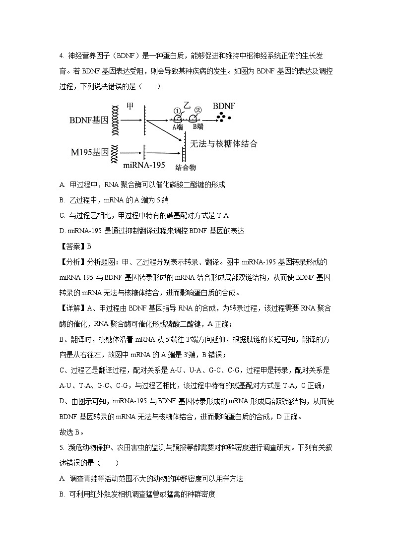 江西省十校协作体2024—2025学年高三(上)第一次联考月考生物试卷（解析版）第3页