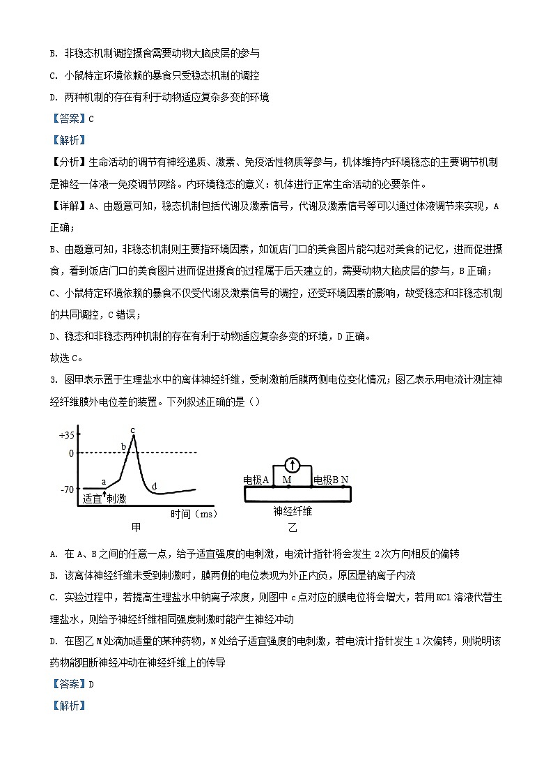 安徽省六安市2023_2024学年高二生物上学期期末试题含解析第2页