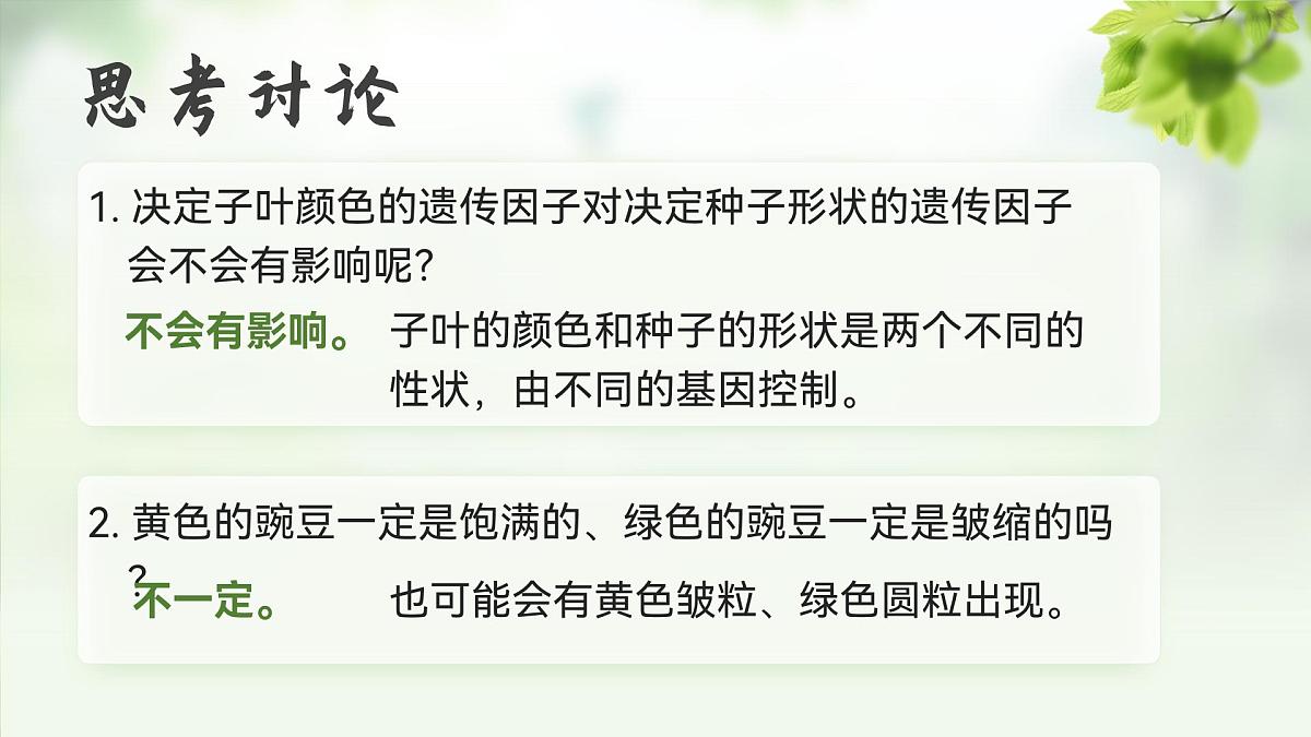 人教版2025高中生物必修二1.2.1孟德尔的豌豆杂交实验（二）上 课件第4页