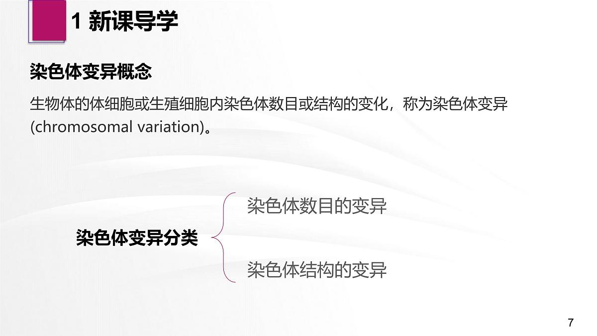 人教版2025高中生物必修二5.2染色体变异 课件第7页