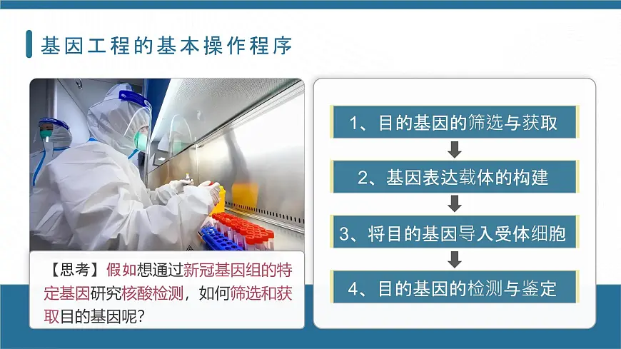人教版2025高中生物选择性必修三3.2基因工程的基本操作程序（第一课时） 课件第6页