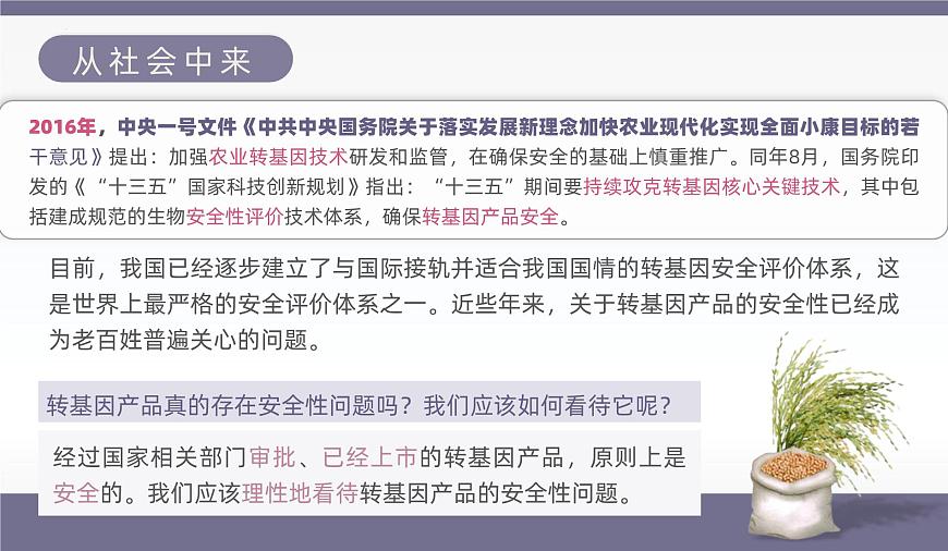 人教版2025高中生物选择性必修三4.1转基因产品的安全性 课件第4页