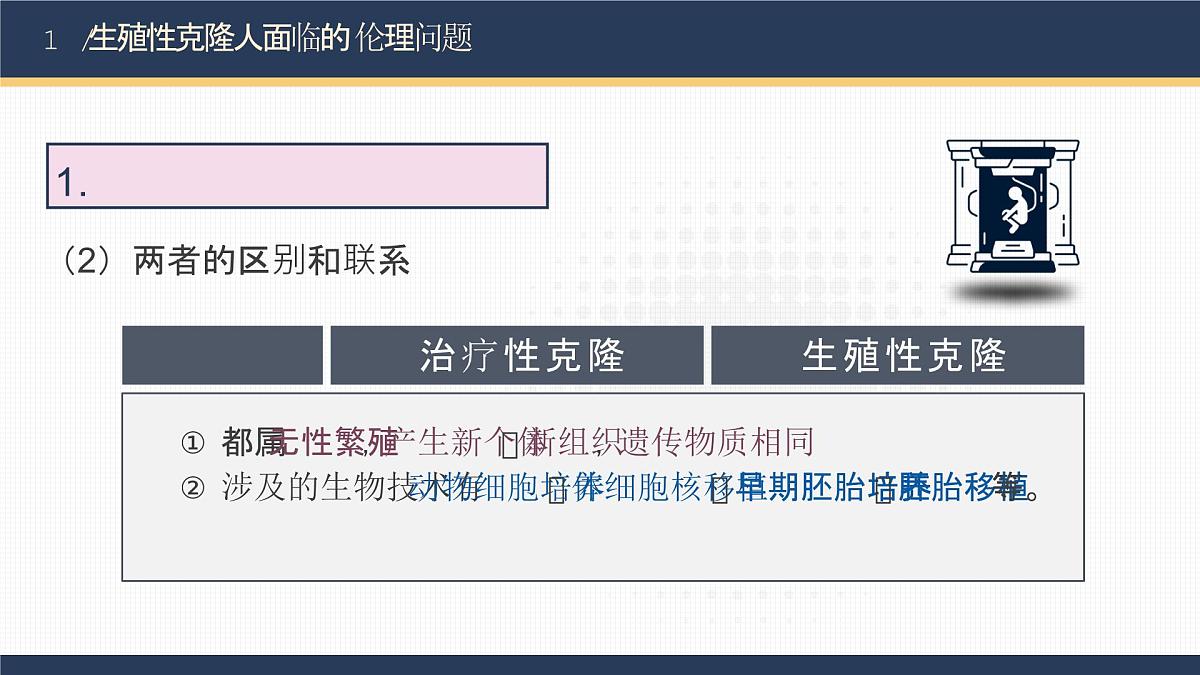 人教版2025高中生物选择性必修三4.2关注生殖性克隆人   课件第8页