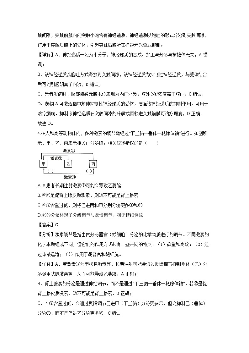 2024-2025学年河北省石家庄市高二上学期期末教学质量检测生物试卷（解析版）第3页