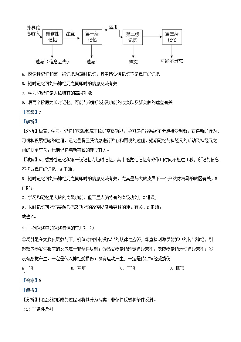 安徽省马鞍山市2023_2024高二生物下学期开学考试试题含解析第3页