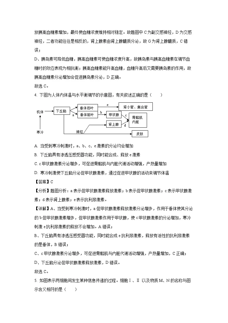 2024~2025学年河北省衡水市至臻高二上学期1月期末生物试卷（解析版）第3页