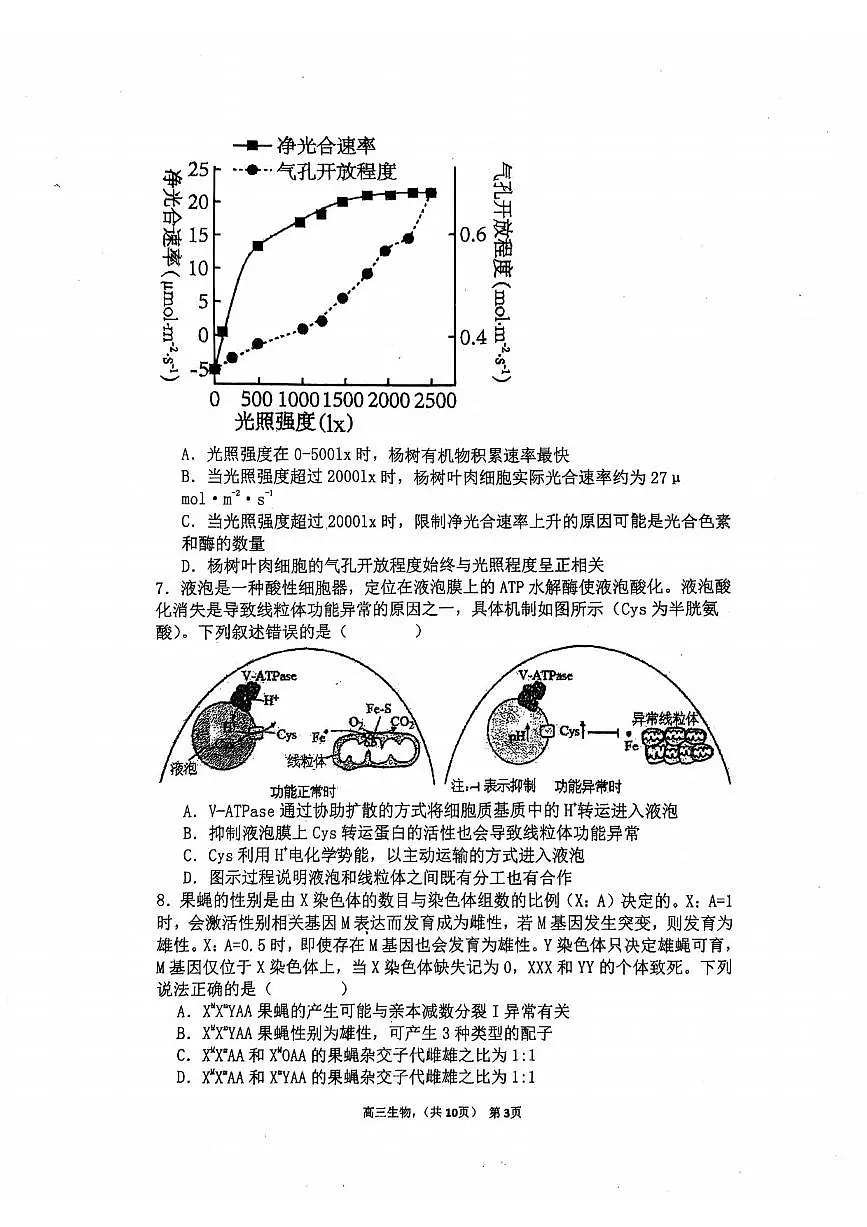 生物丨辽宁省七校协作体2025届高三下学期3月联考生物试卷及答案第3页