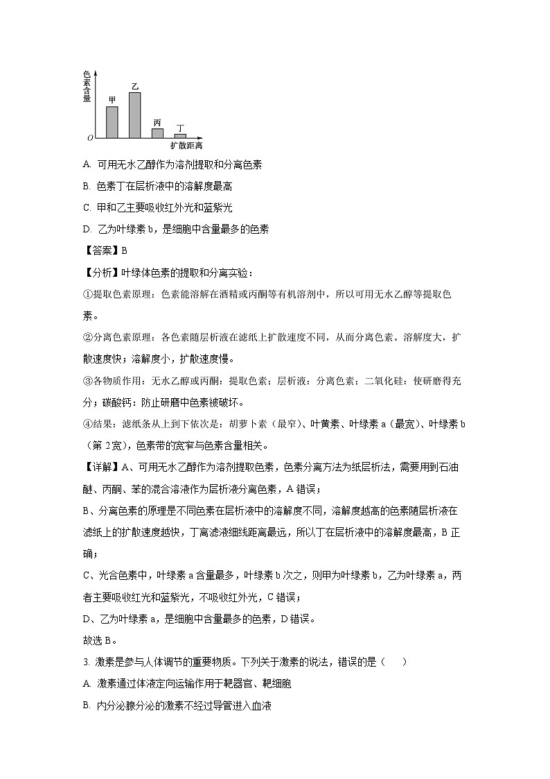 2025届广东省三校高三一模生物试卷（解析版）第2页