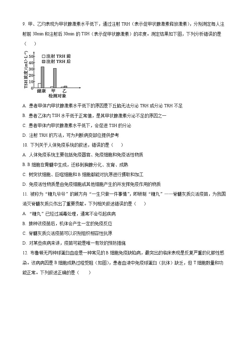 黑龙江省大庆实验中学2024-2025学年高二下学期开学质量检测生物试题（原卷版+解析版）第3页