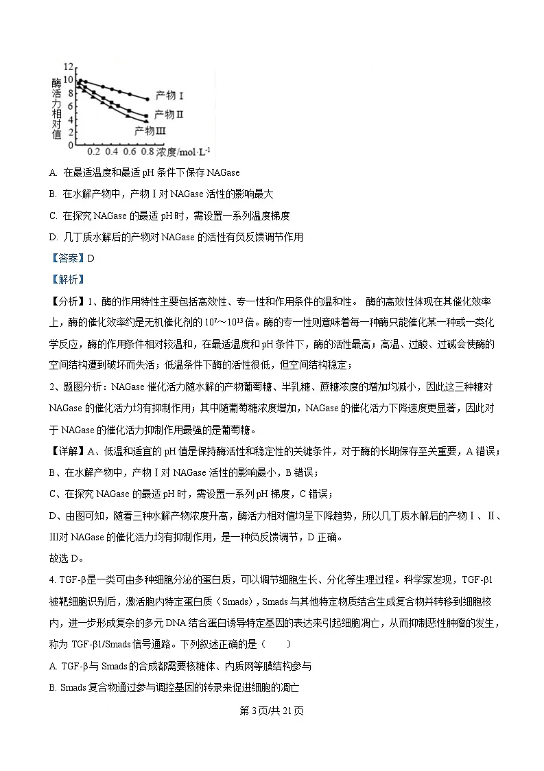 重庆市第八中学2024-2025学年高三下学期2月月考生物试题 Word版含解析第3页