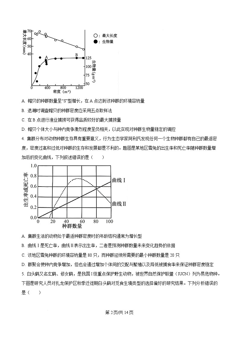 湖北省武汉市蔡甸区汉阳一中、江夏区第一中学、洪山高级中学2024-2025学年高二下学期2月联考生物试卷（原卷版）第2页