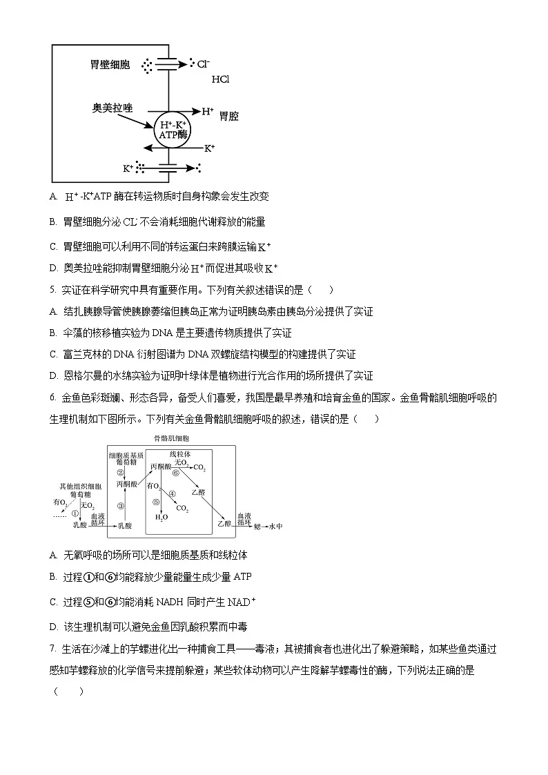 陕西省汉中市西乡县西乡县第一中学2024-2025学年高三下学期3月月考生物试题（原卷版+解析版）第2页