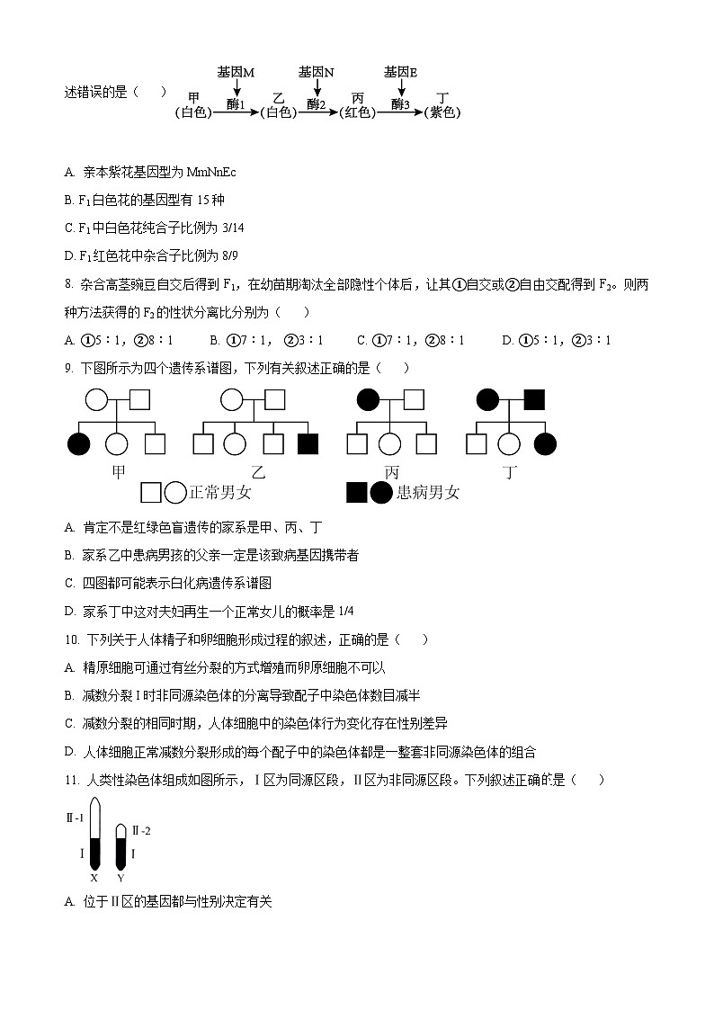 湖南省岳阳市平江县颐华高级中学2024-2025学年高一下学期3月月考生物试题（原卷版+解析版）第3页
