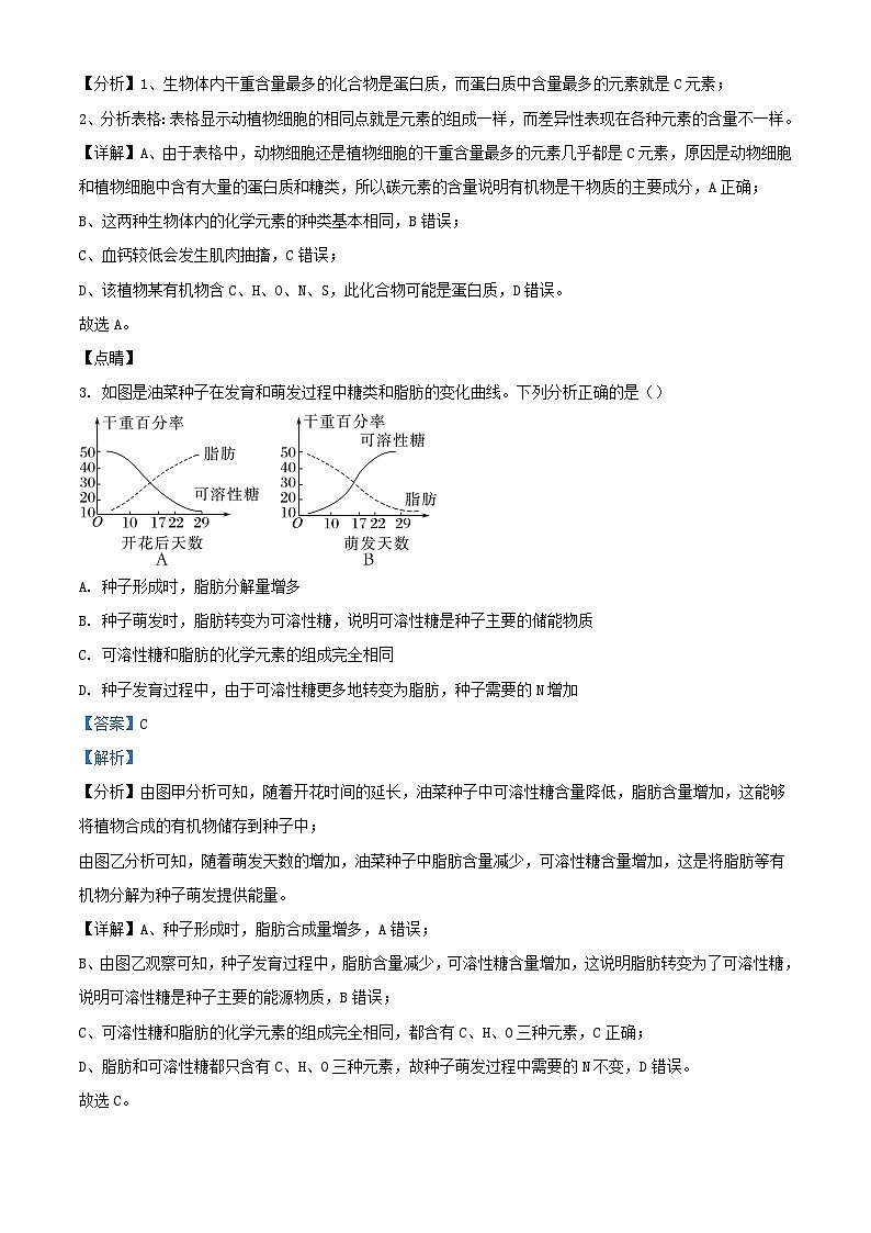 安徽省安庆市2023_2024学年高一生物下学期开学检测试题含解析第2页