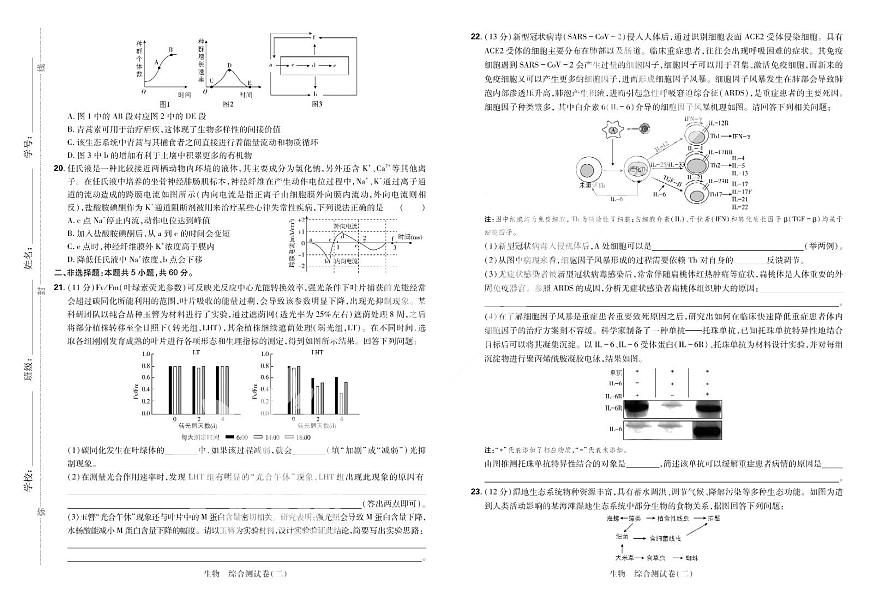 2025高考复习阶段检测卷-生物（六）+答案第3页