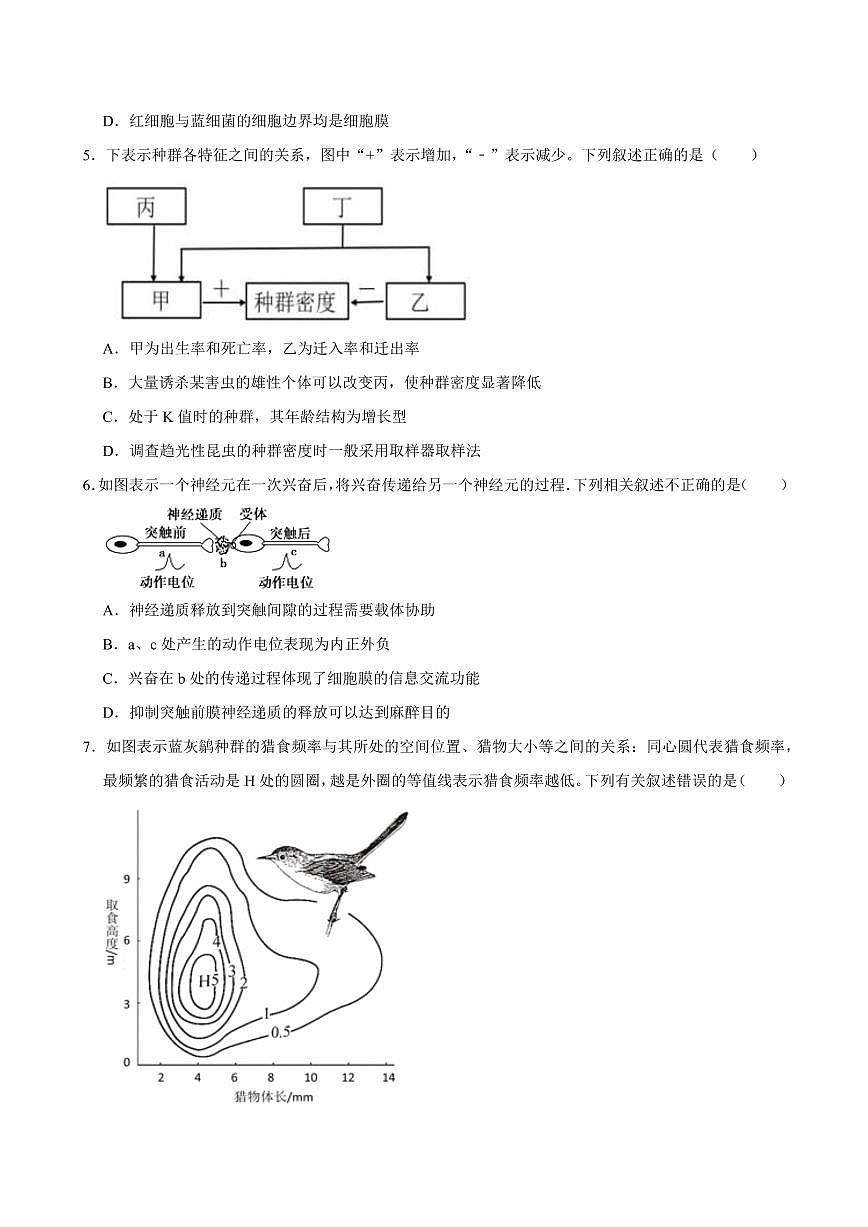 湖南省岳阳市岳阳一中2024-2025学年高二下学期开学考 生物（含答案）第2页