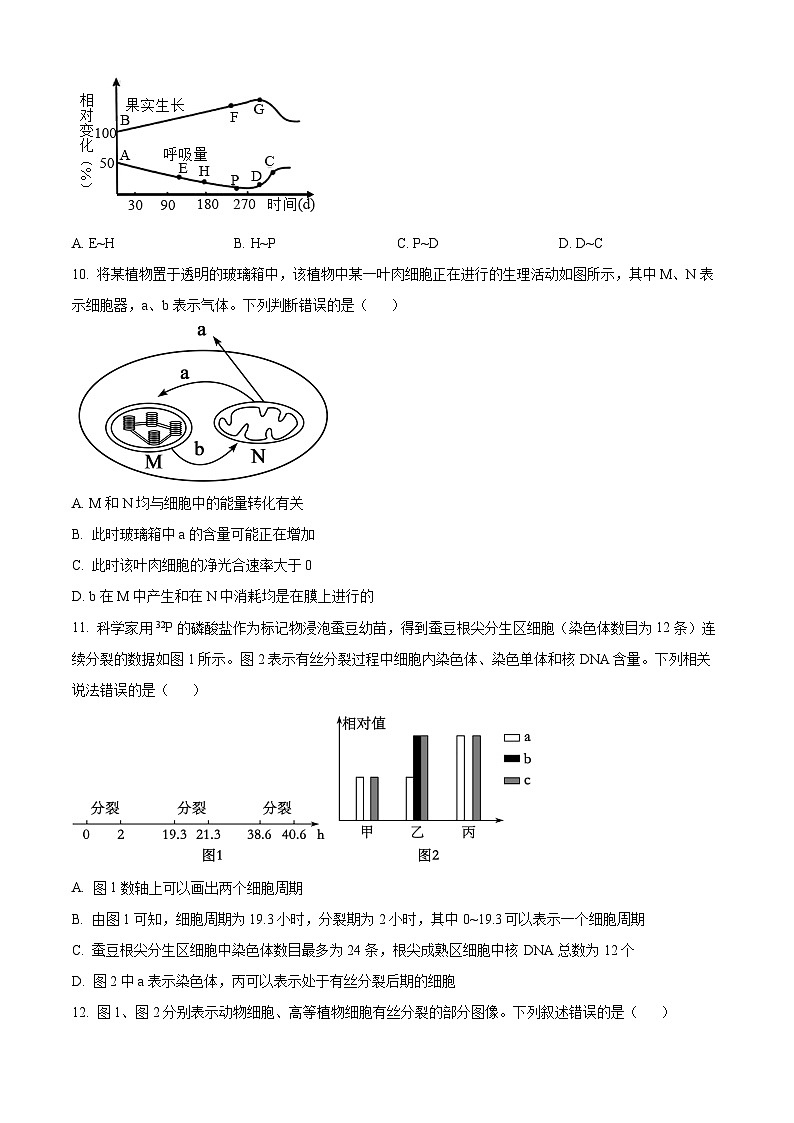 安徽省蒙城县实验永兴中学2024-2025学年高一下学期第一次月考生物试题（原卷版+解析版）第3页