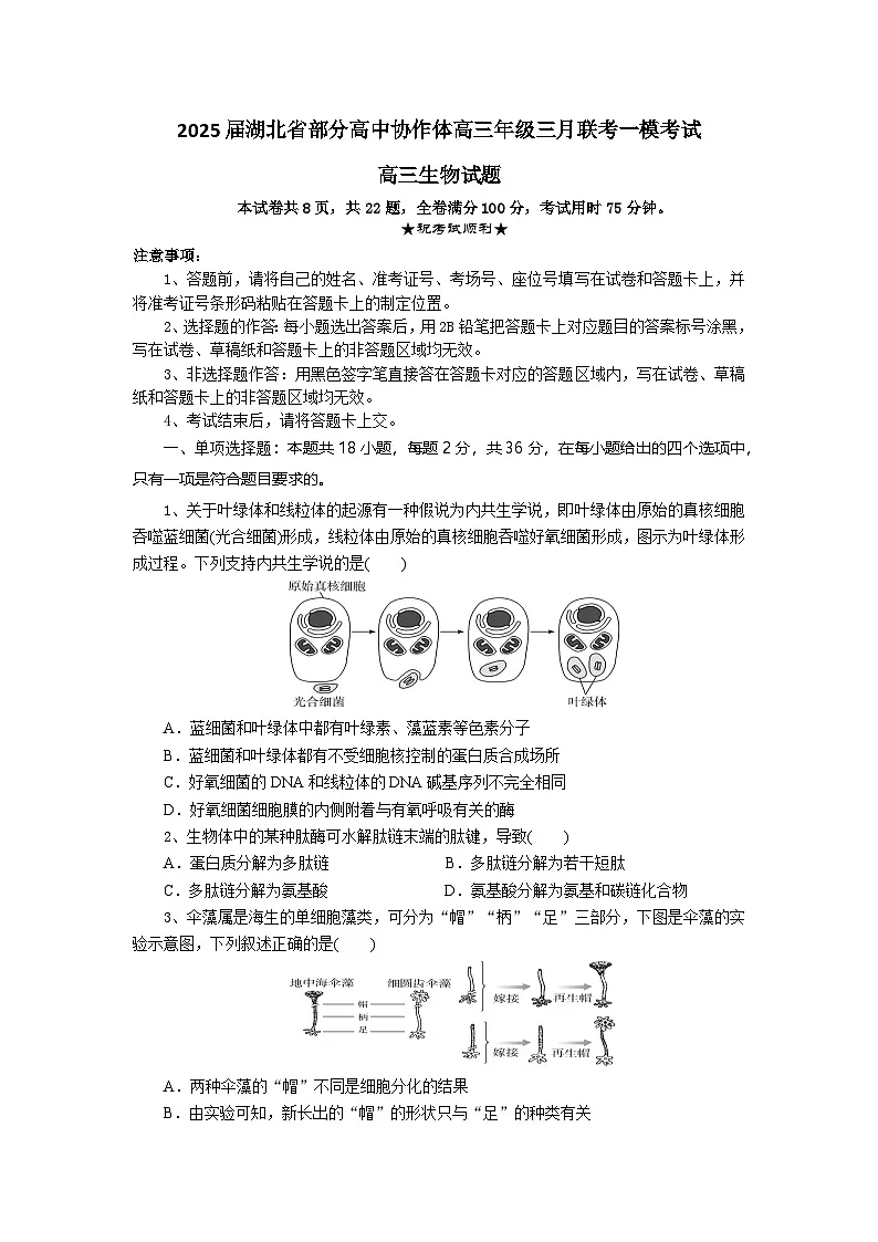 高三生物试题第1页