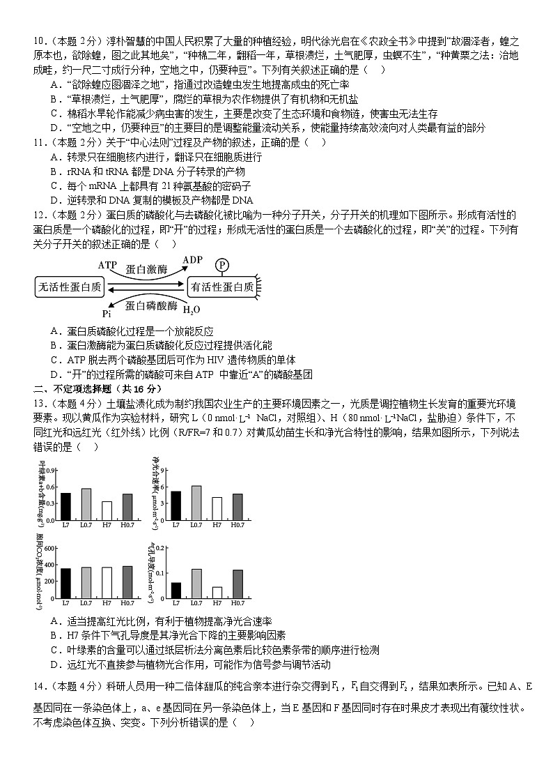 2025届湖南省长沙市天心区长沙市第十五中学高三下学期一模生物试题第3页