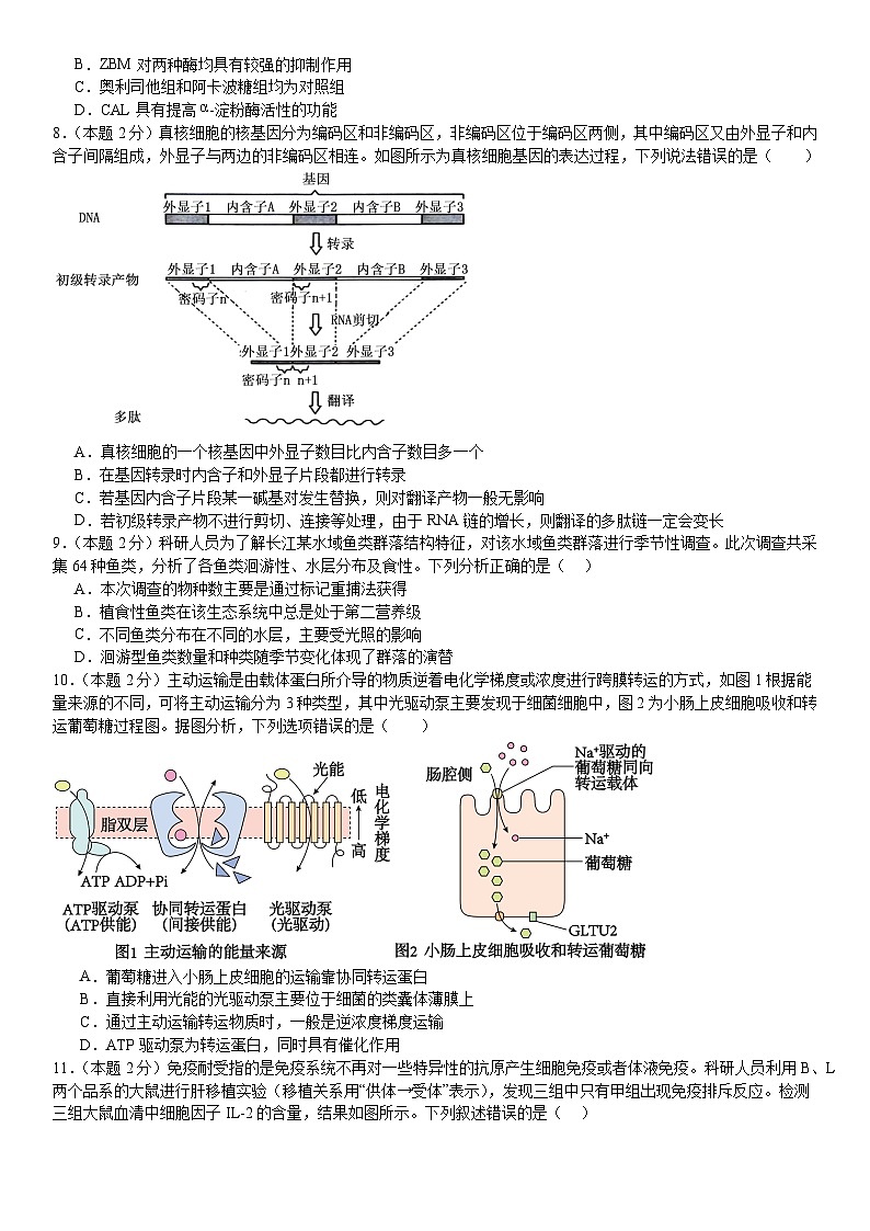 2025届高三一模生物_2第3页