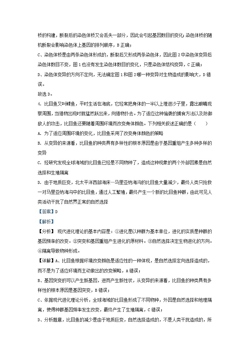 湖北省十堰市2023_2024学年高二生物上学期12月联考试题含解析第3页