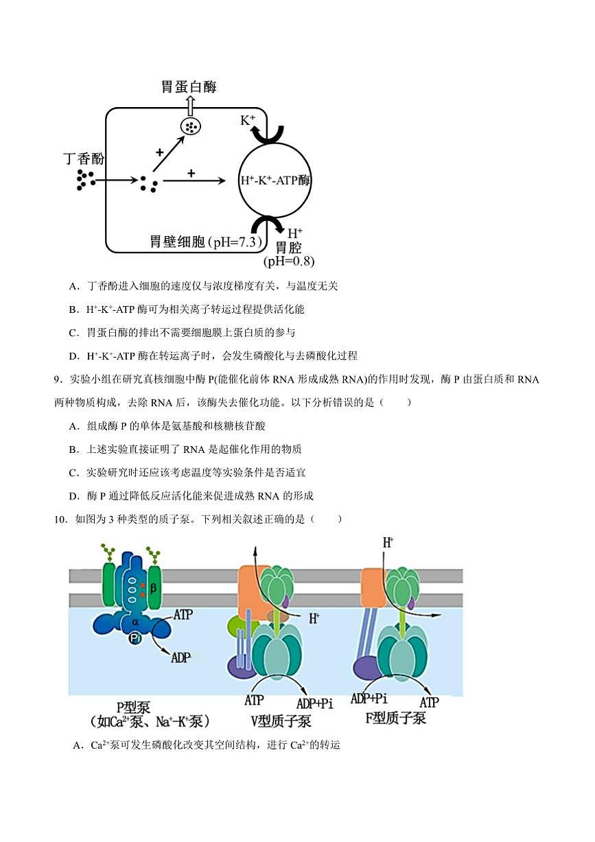 2024～2025学年河南省许昌市高一上1月期末教学月考生物试卷(含答案)第3页