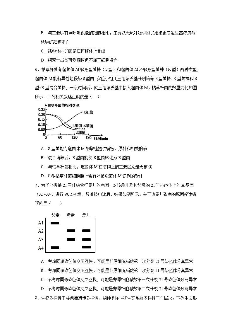 天津市第四十一中学2024-2025学年高三下学期2月月考生物试题第3页