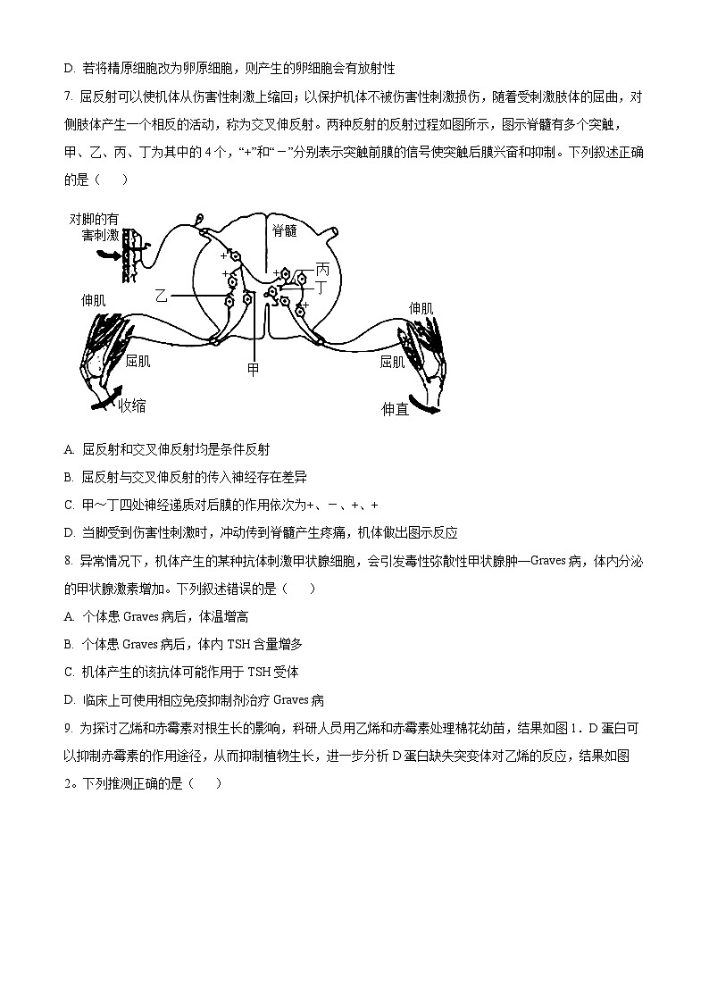 2025届山东省济宁市高三下学期3月一模考试生物试题  Word版无答案第3页