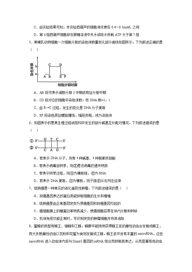 2025铜仁高三下学期3月模拟考试生物含解析第2页