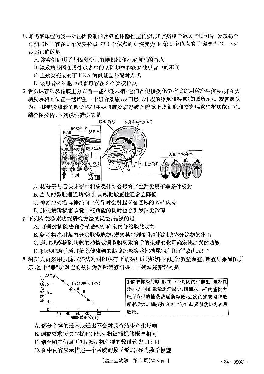 2024届广东省湛江市高三二模试卷-生物（含答案）第2页