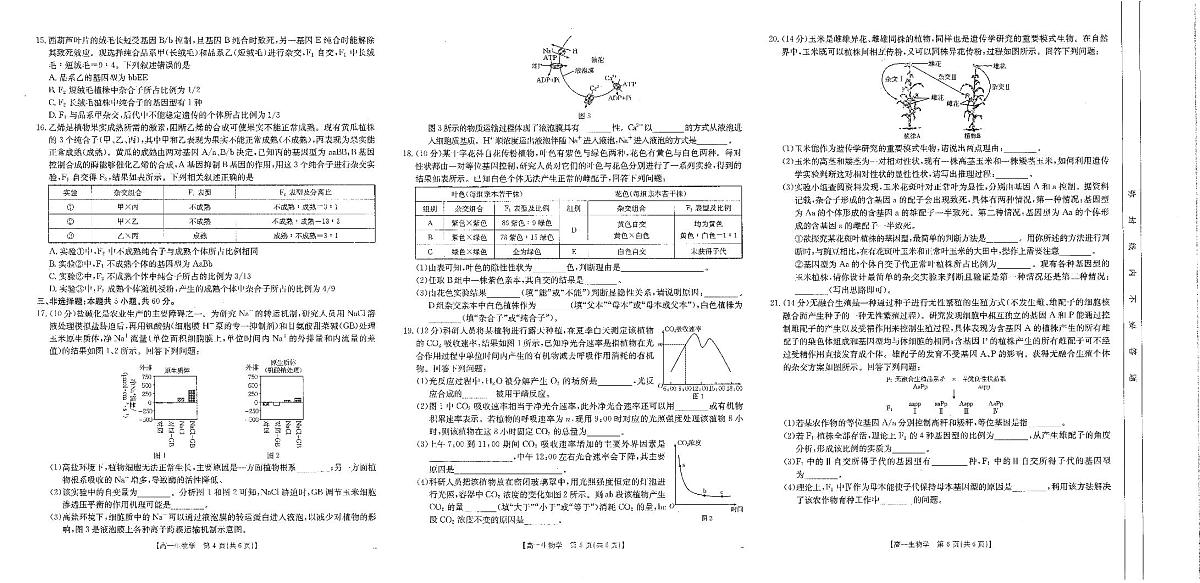 2025江西省部分学校高一下学期3月第五次联考试题生物PDF版含解析第2页