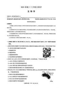 湖北省圆创联盟2025届年高三下学期3月考试联合测评-生物试题+答案