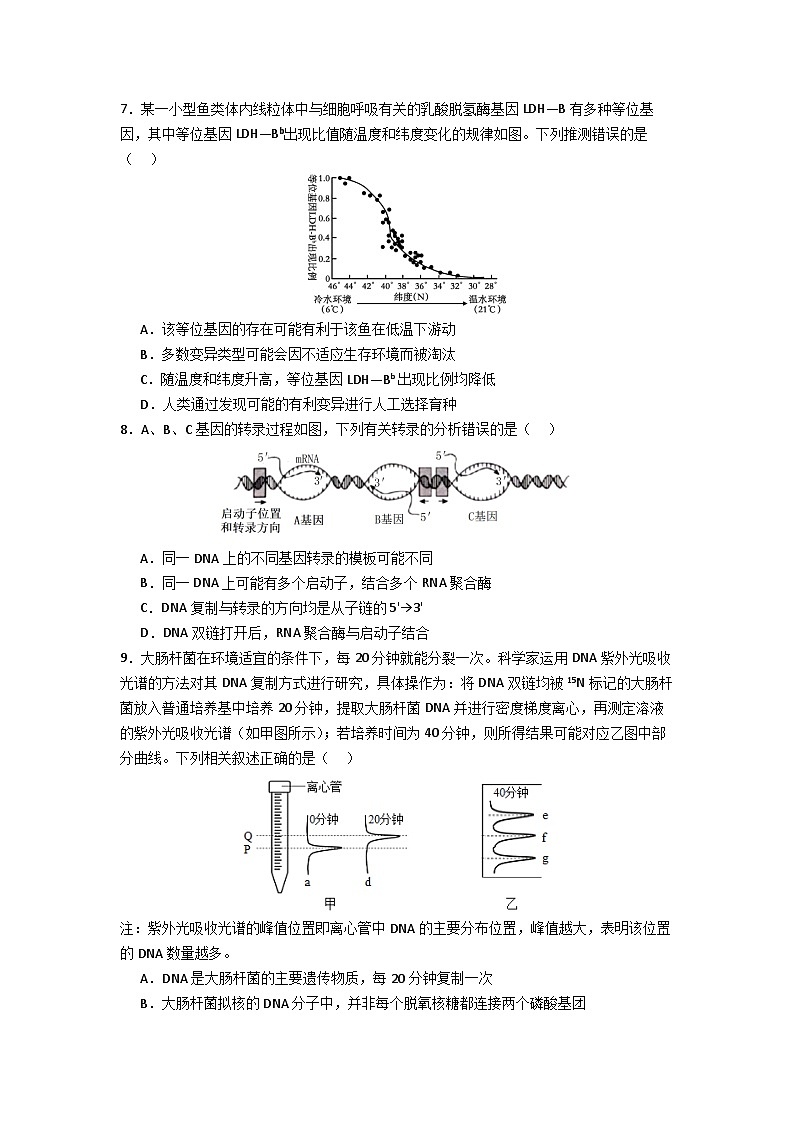 河南省驻马店市重点高中联考2025届高三下学期3月月考试题 生物 含答案第3页